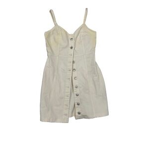 Forever 21 off-white denim button-down dress